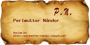 Perlmutter Nándor névjegykártya